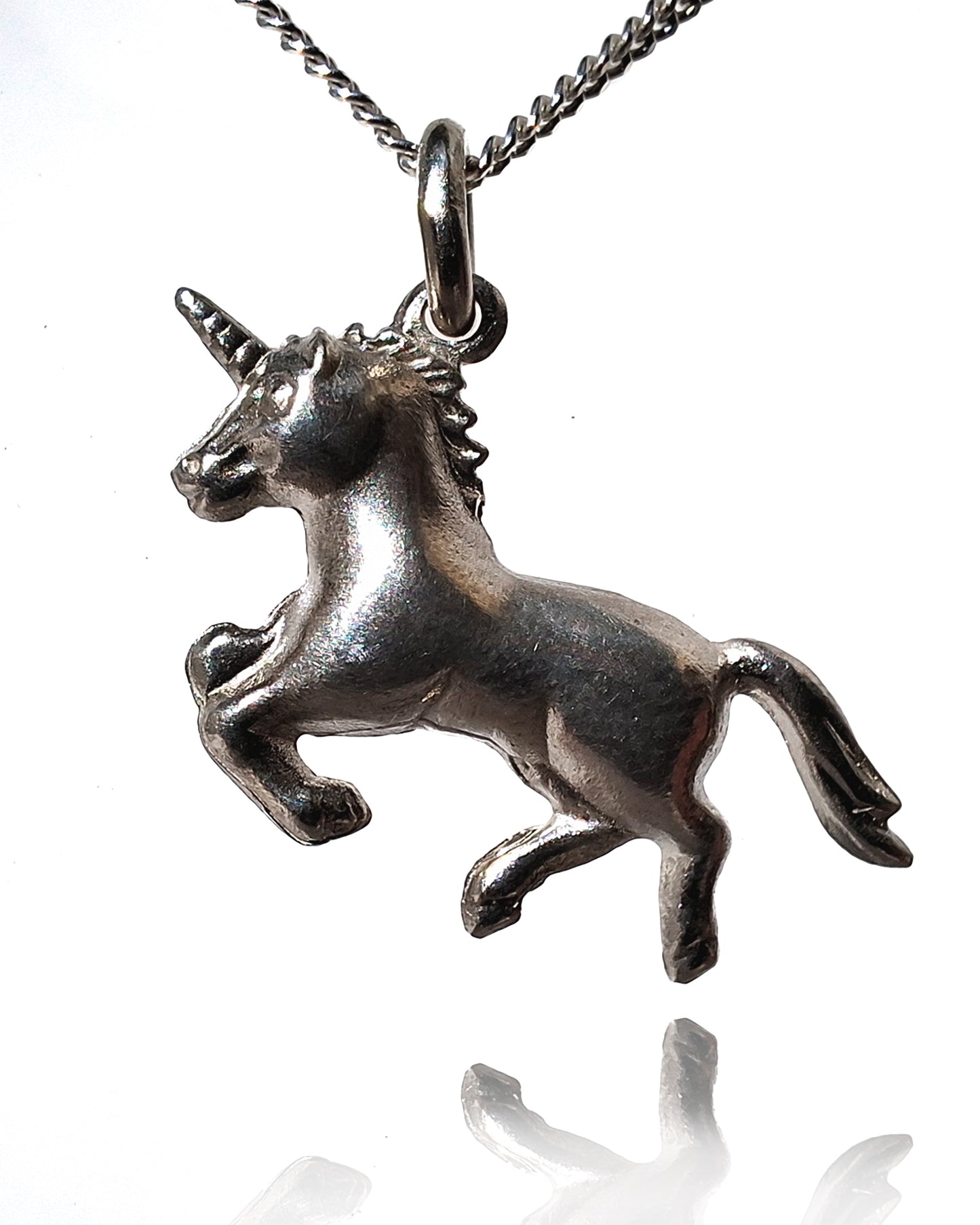Fine Chain Necklace - Unicorn Pendant