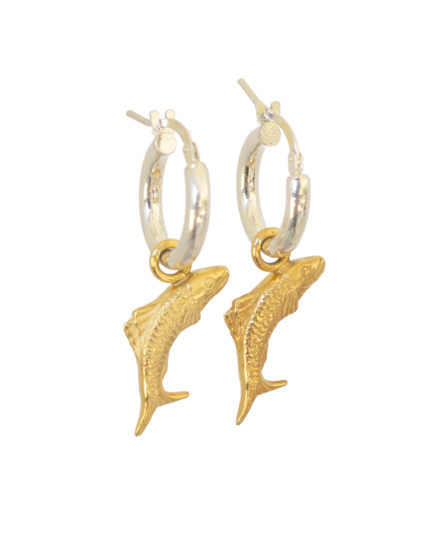 Classic Hoop Earrings - Fish
