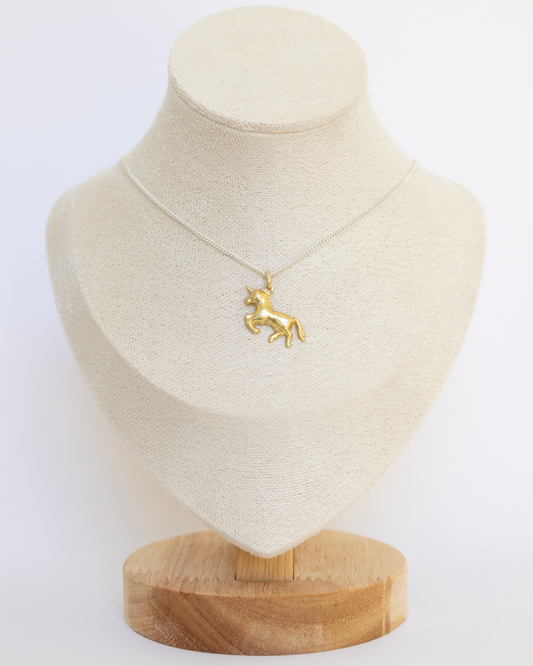 Fine Chain Necklace - Unicorn Pendant