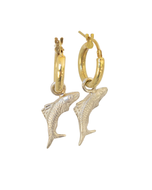 Classic Hoop Earrings - Fish