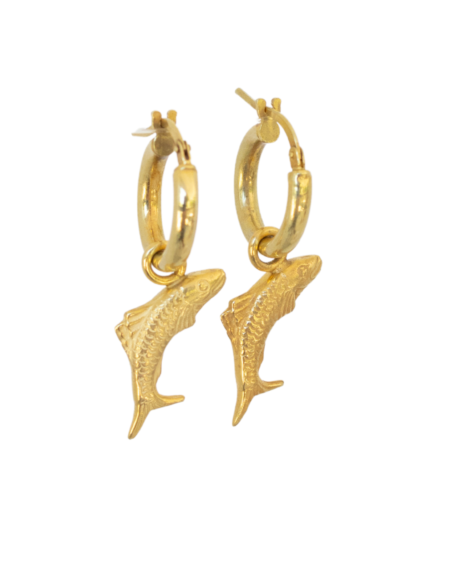 Classic Hoop Earrings - Fish