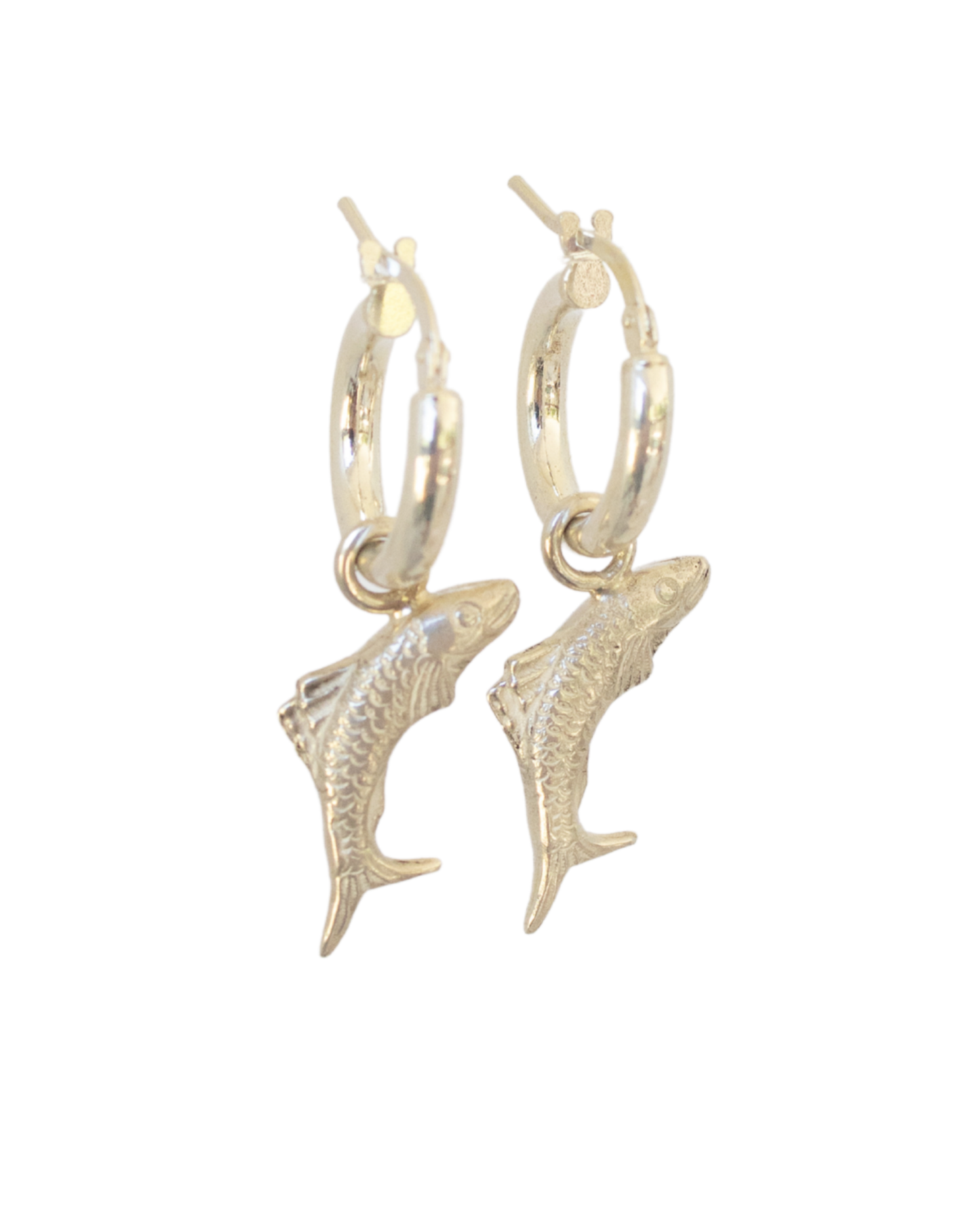 Classic Hoop Earrings - Fish