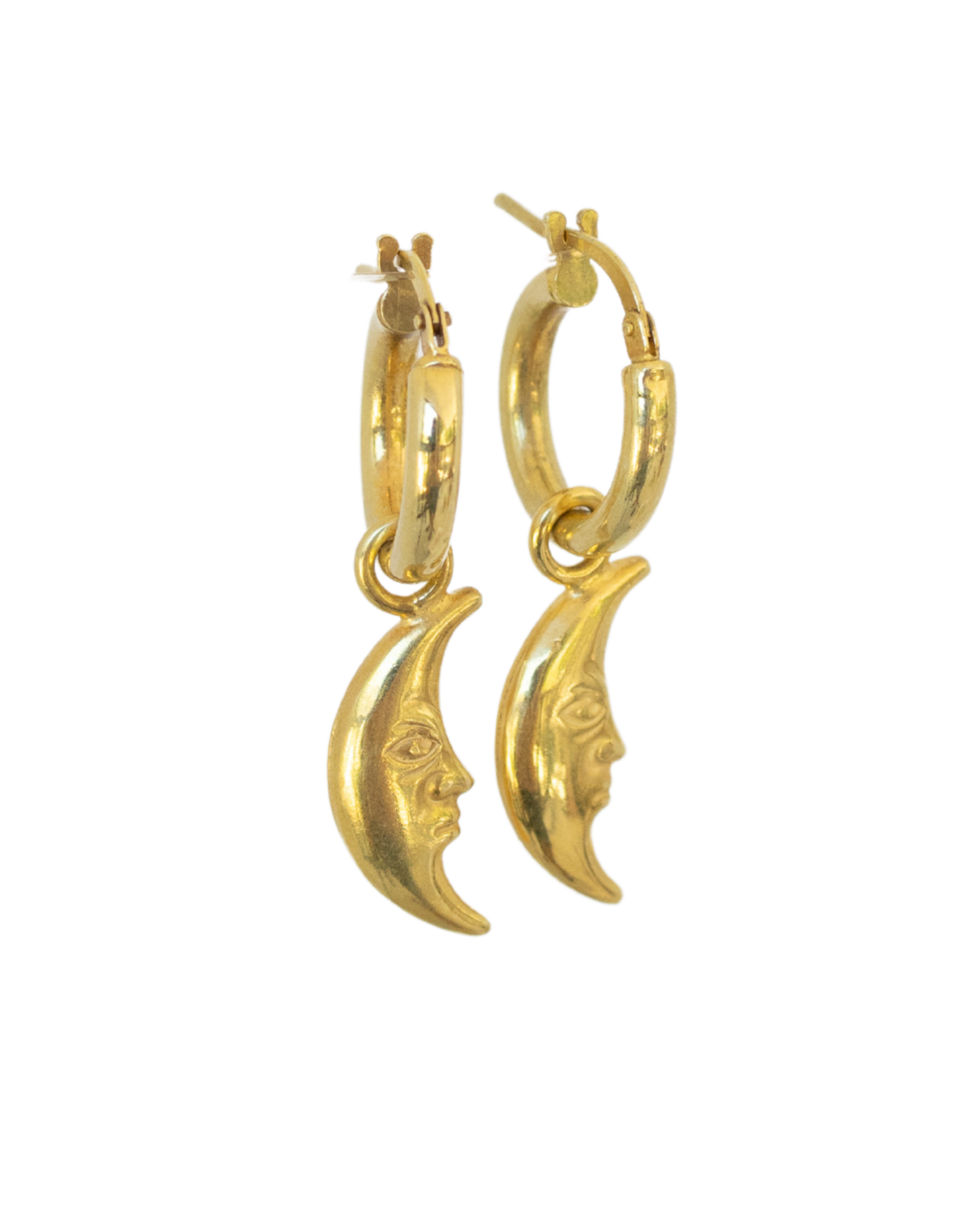 Classic Hoop Earrings - Half Moons