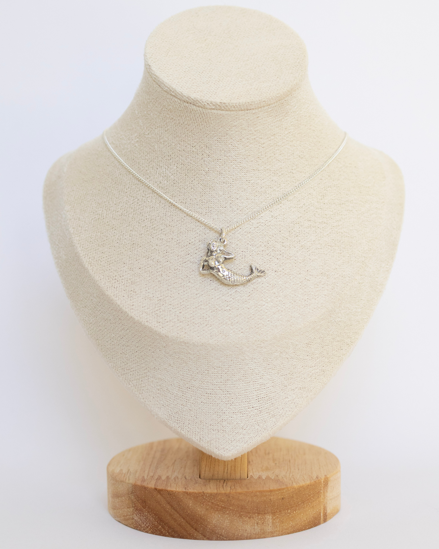 Fine Chain Necklace - Mermaid Pendant