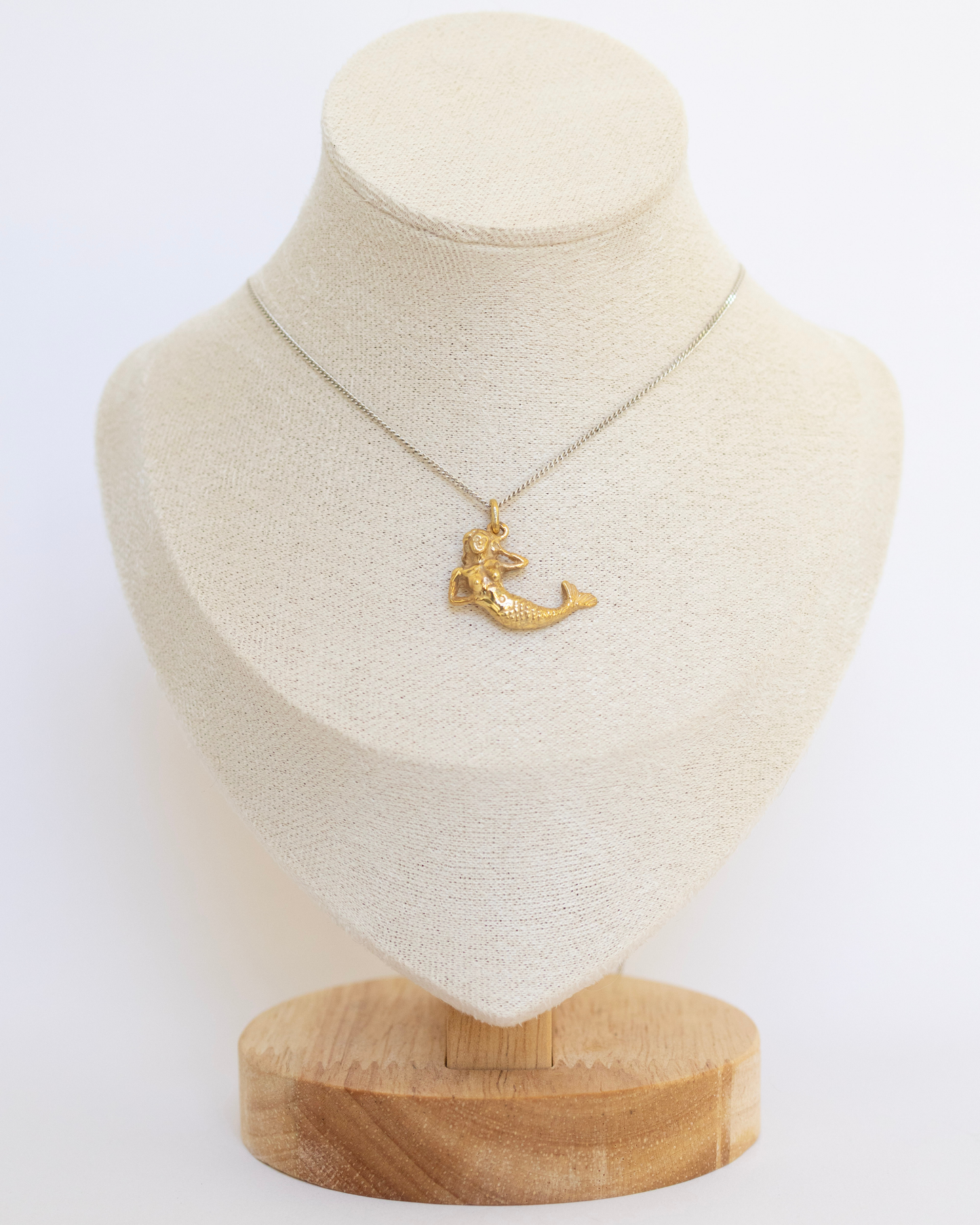 Fine Chain Necklace - Mermaid Pendant